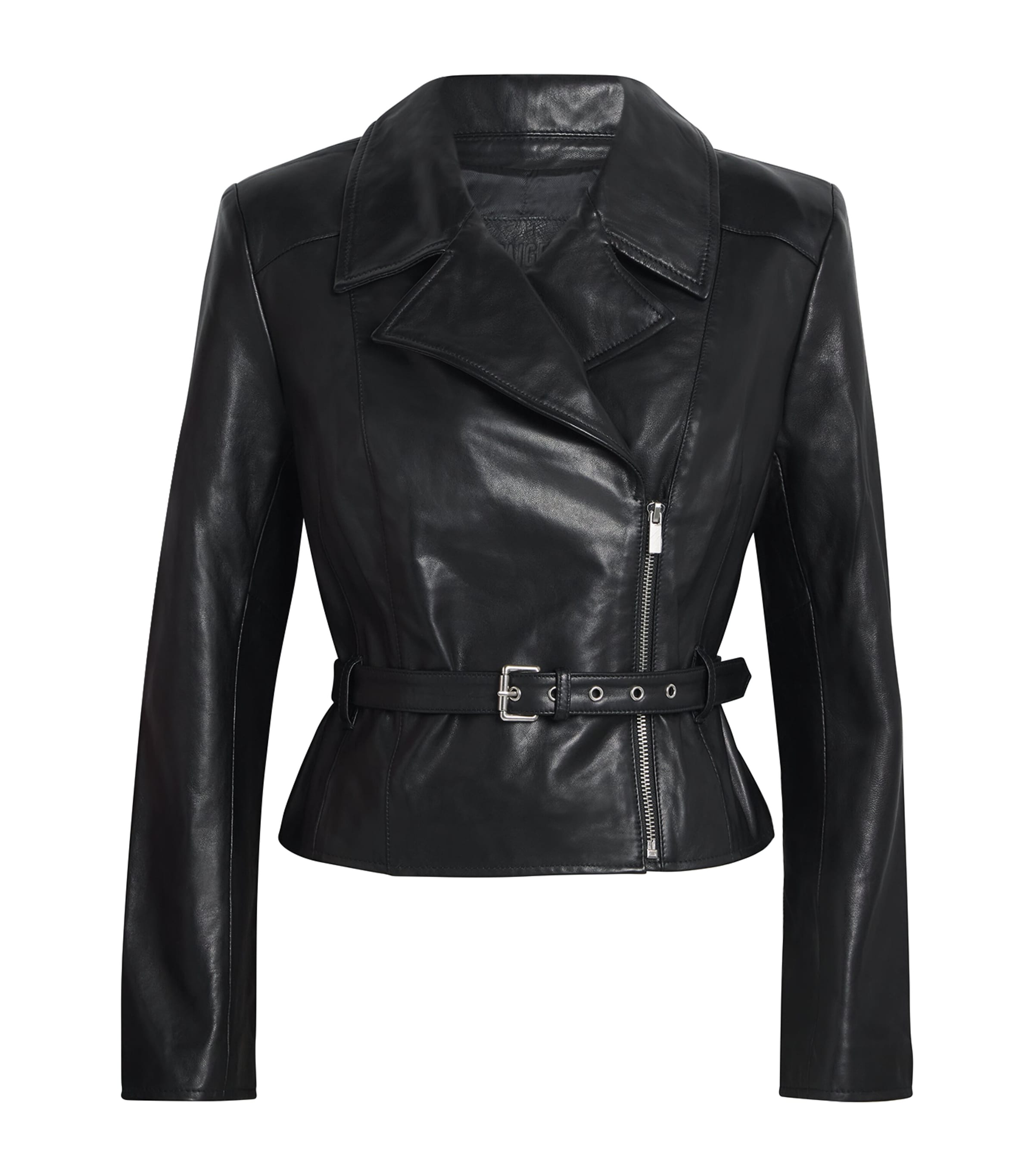 Paige Foxe Lamb Leather Jacket In Black