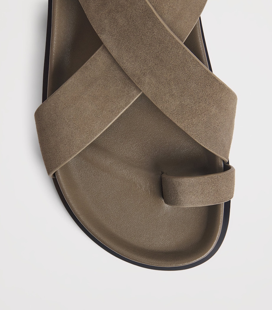 A.EMERY Suede Jalen Sandals Olive Suede Image 6