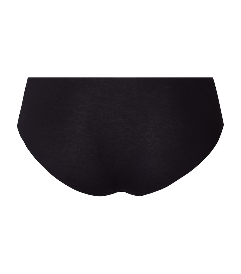 Invisible Cotton Midi Briefs BLACK Image 2