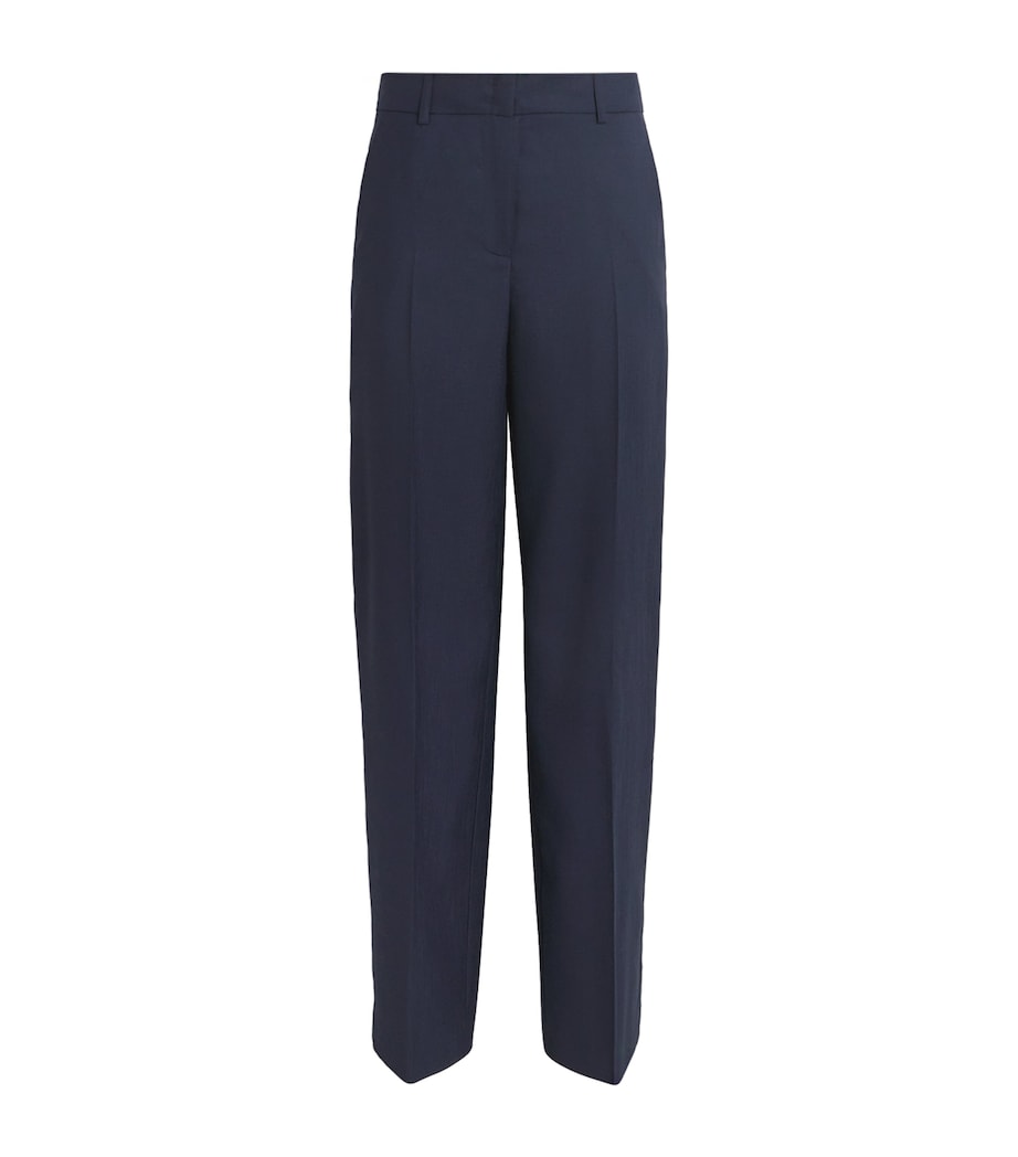 Straight Tailored Trousers NAVY Image 1