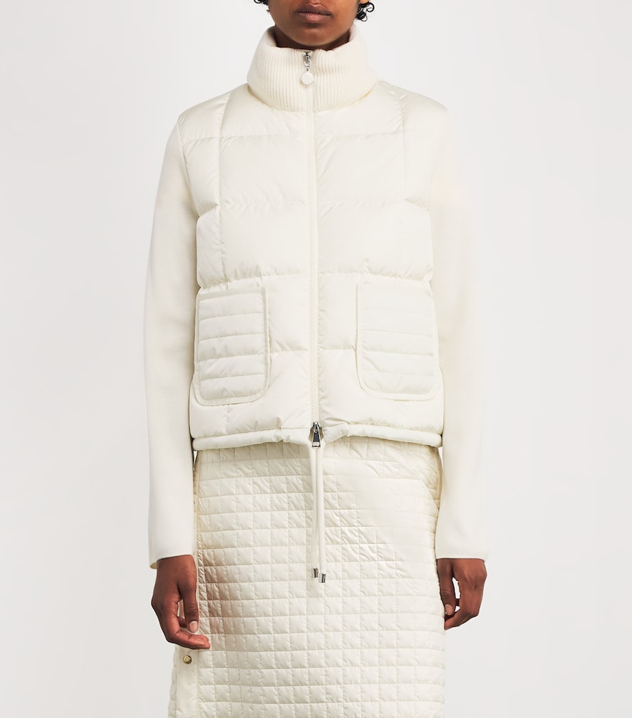 Down-Wool Panelled Cardigan 34 Image 3