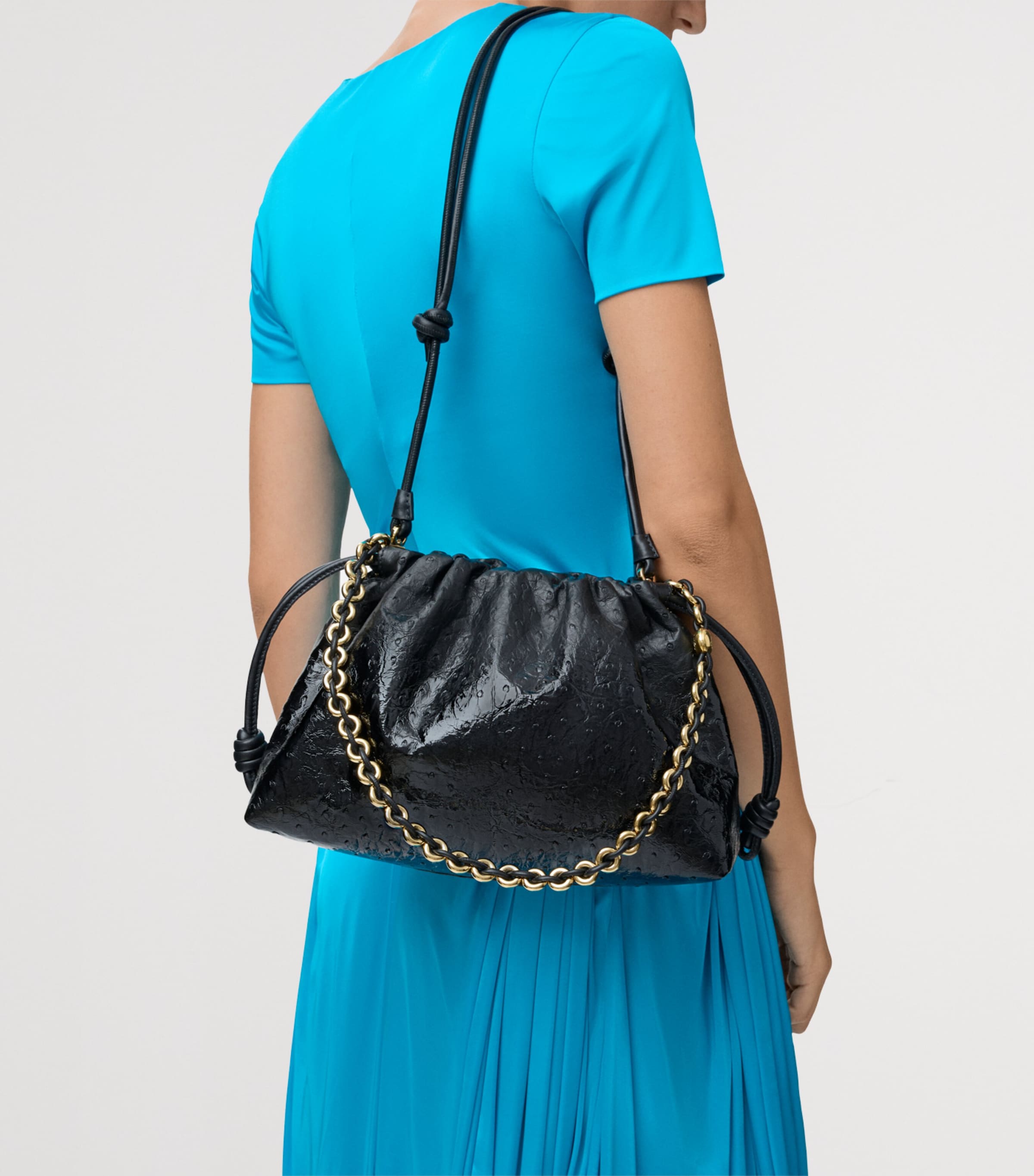 LOEWE Medium Leather Flamenco Purse Black Image 10