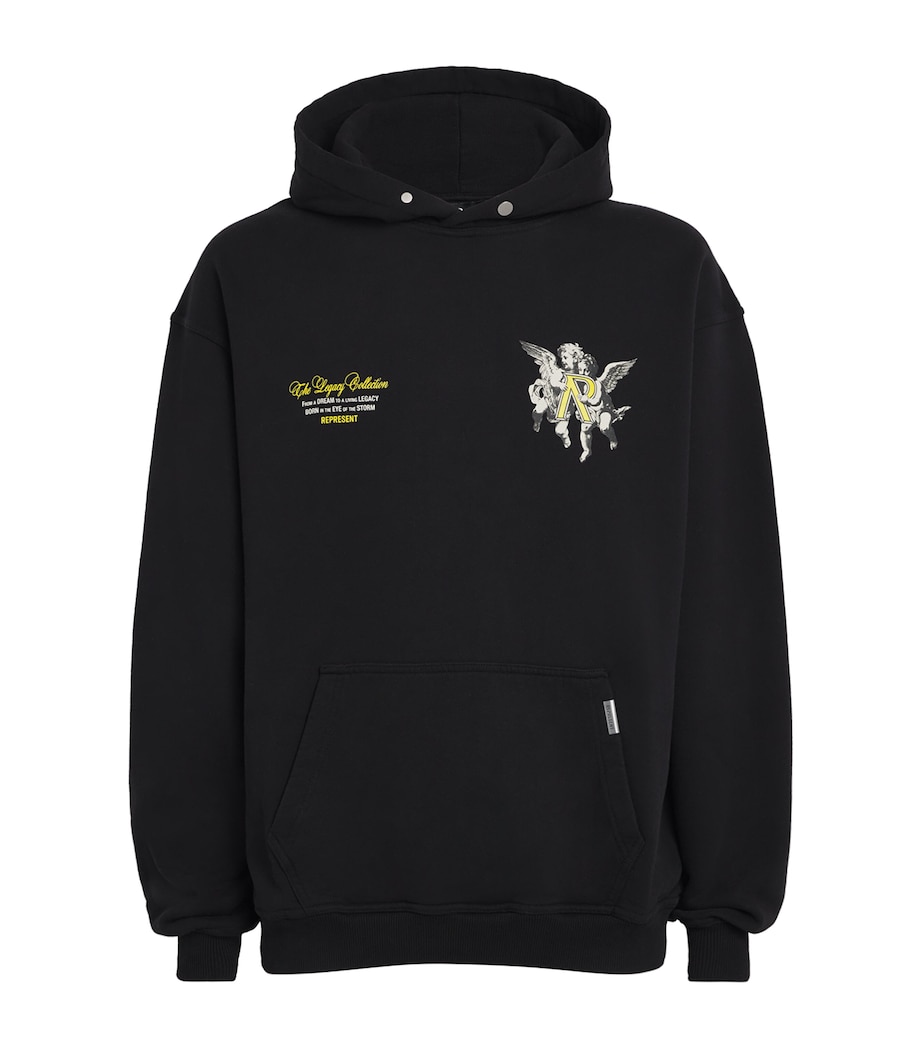 Cotton Legacy Cherub Hoodie JET BLACK Image 1