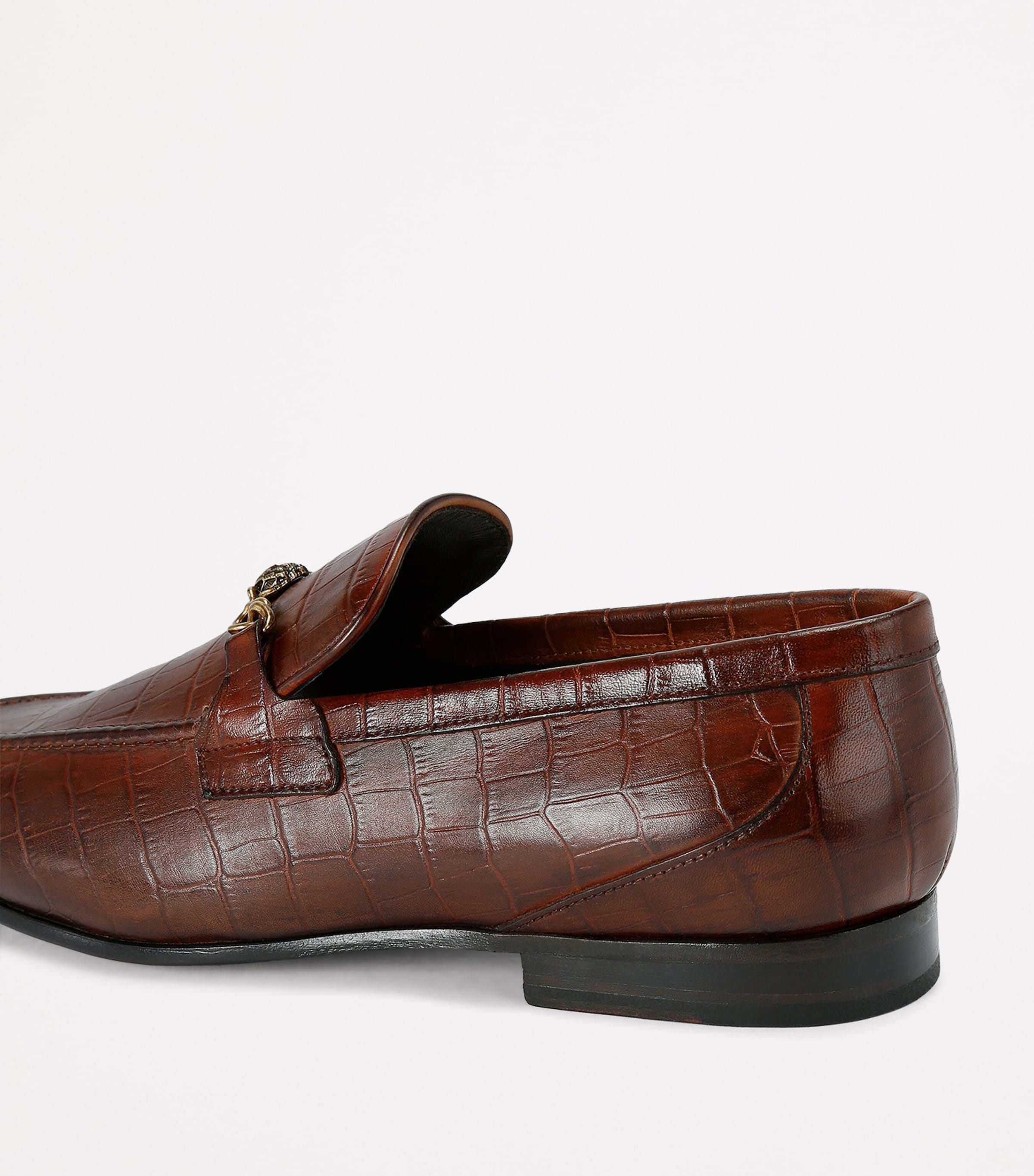 Kurt Geiger London Croc-Embossed Alton Loafers Tan Image 2