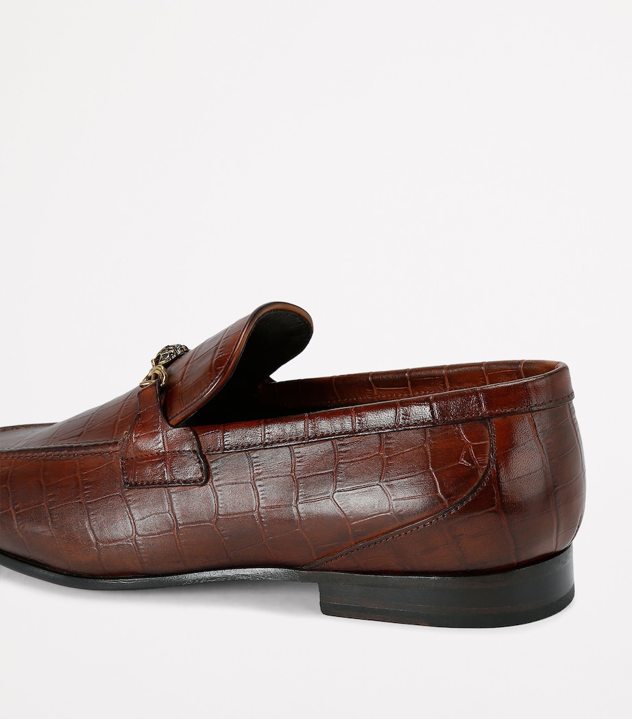 Croc-Embossed Alton Loafers TAN Image 2