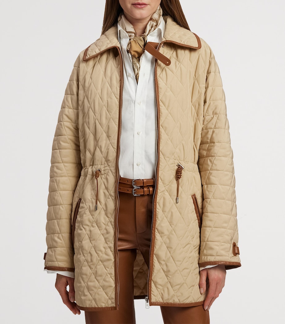 Quilted Drawcord-Waist Jacket LIGHT TAN Image 11