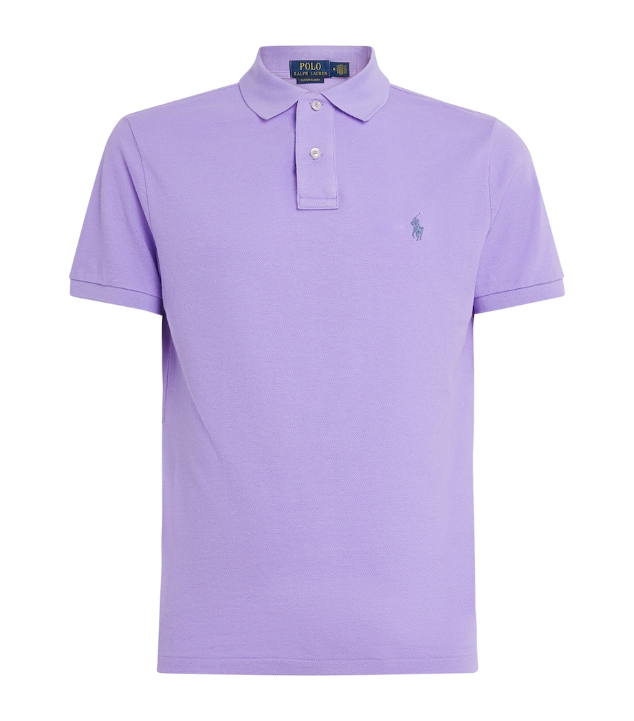 Cotton Mesh Custom-Fit Polo Shirt SKY LAVENDAR Image 1