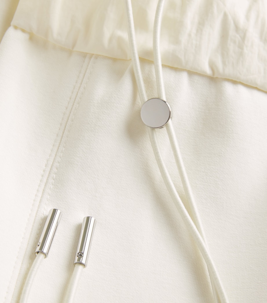 Cotton-Blend Jersey and Canvas Midi Skirt WHITE Image 5