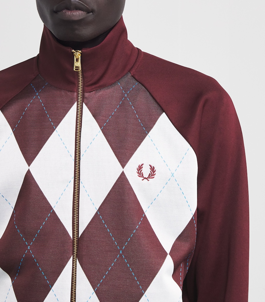 Argyle Track Jacket 597-OXBLOOD Image 6
