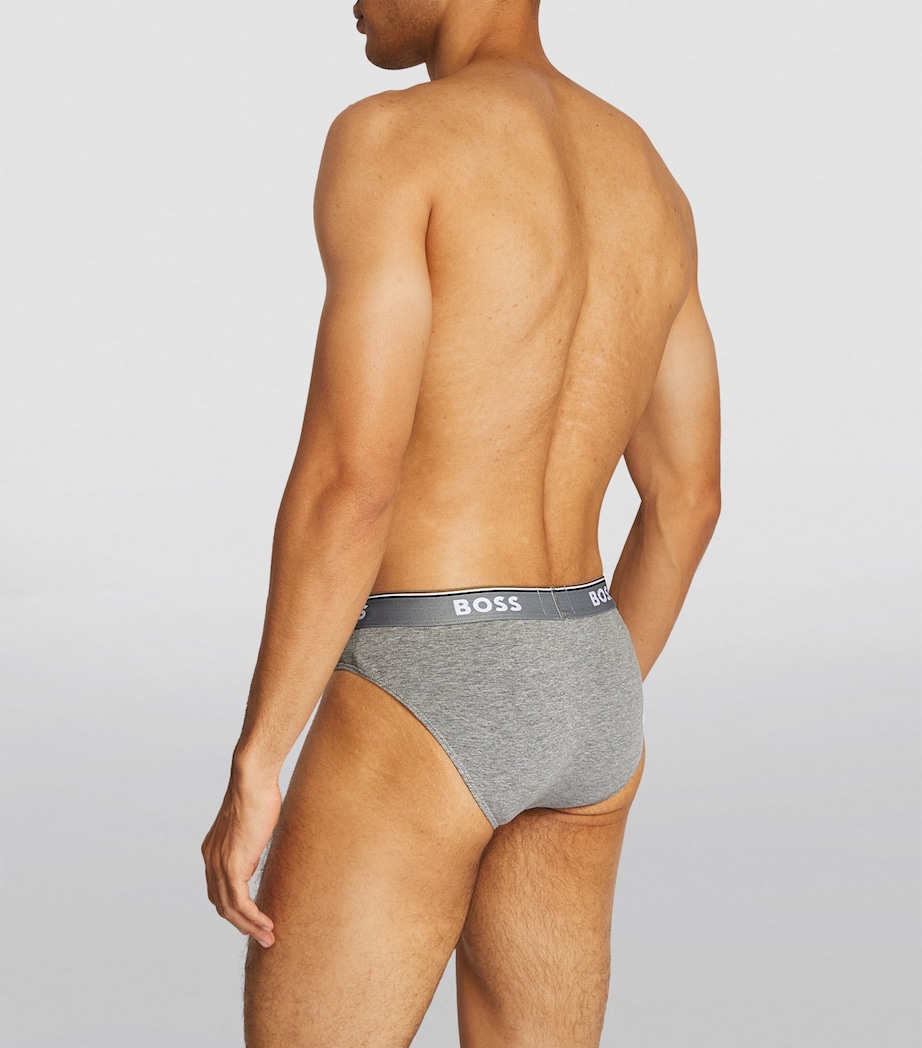 Stretch-Cotton Logo Print Briefs (Pack of 3) 999/MULTI Image 3