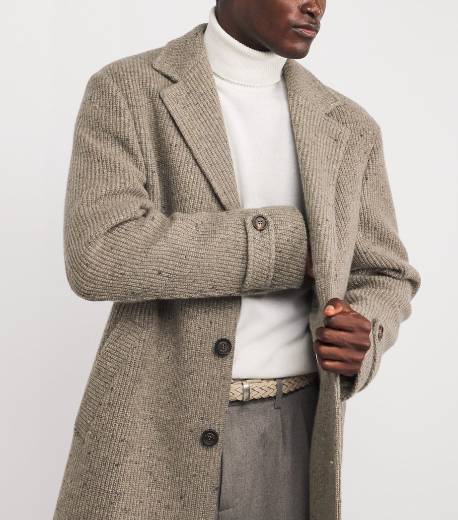 Wool-Blend Knitted Coat ARGILLA Image 6