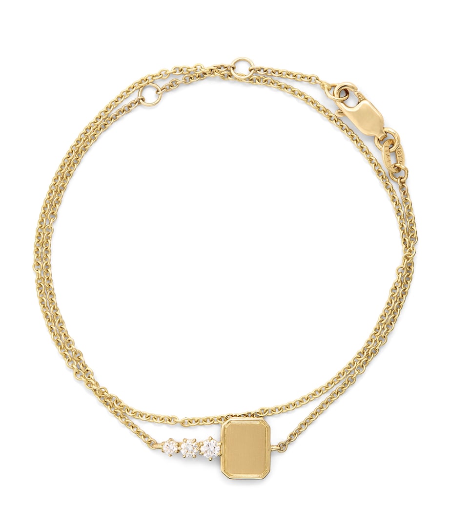 Jade Trau Yellow Gold and Diamond Mini Catherine Key Bracelet Yellow Gold Image 1