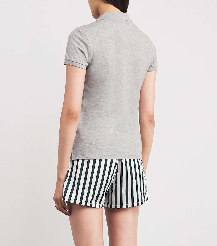 Stretch-Cotton Piqué Polo Shirt ANDOVER HEATHER Image 4