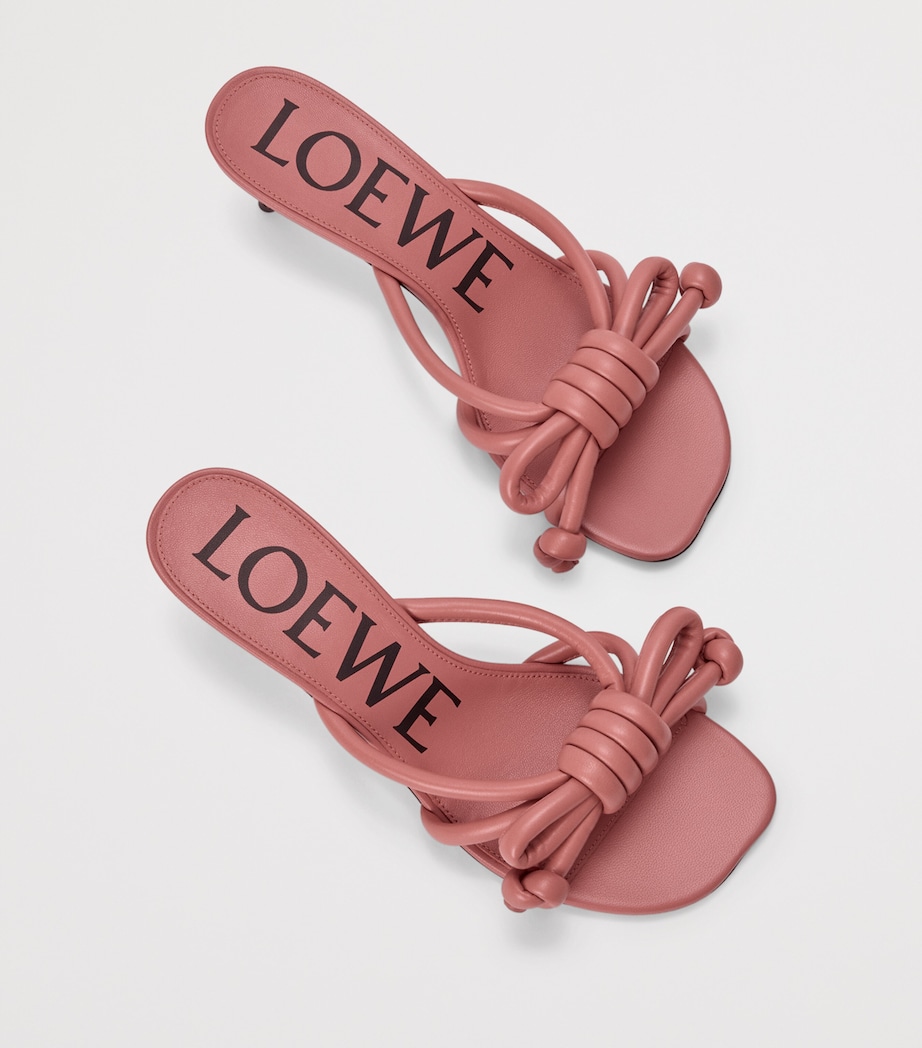 LOEWE Lambskin Flamenco Knot Mules 45 Blush Image 3
