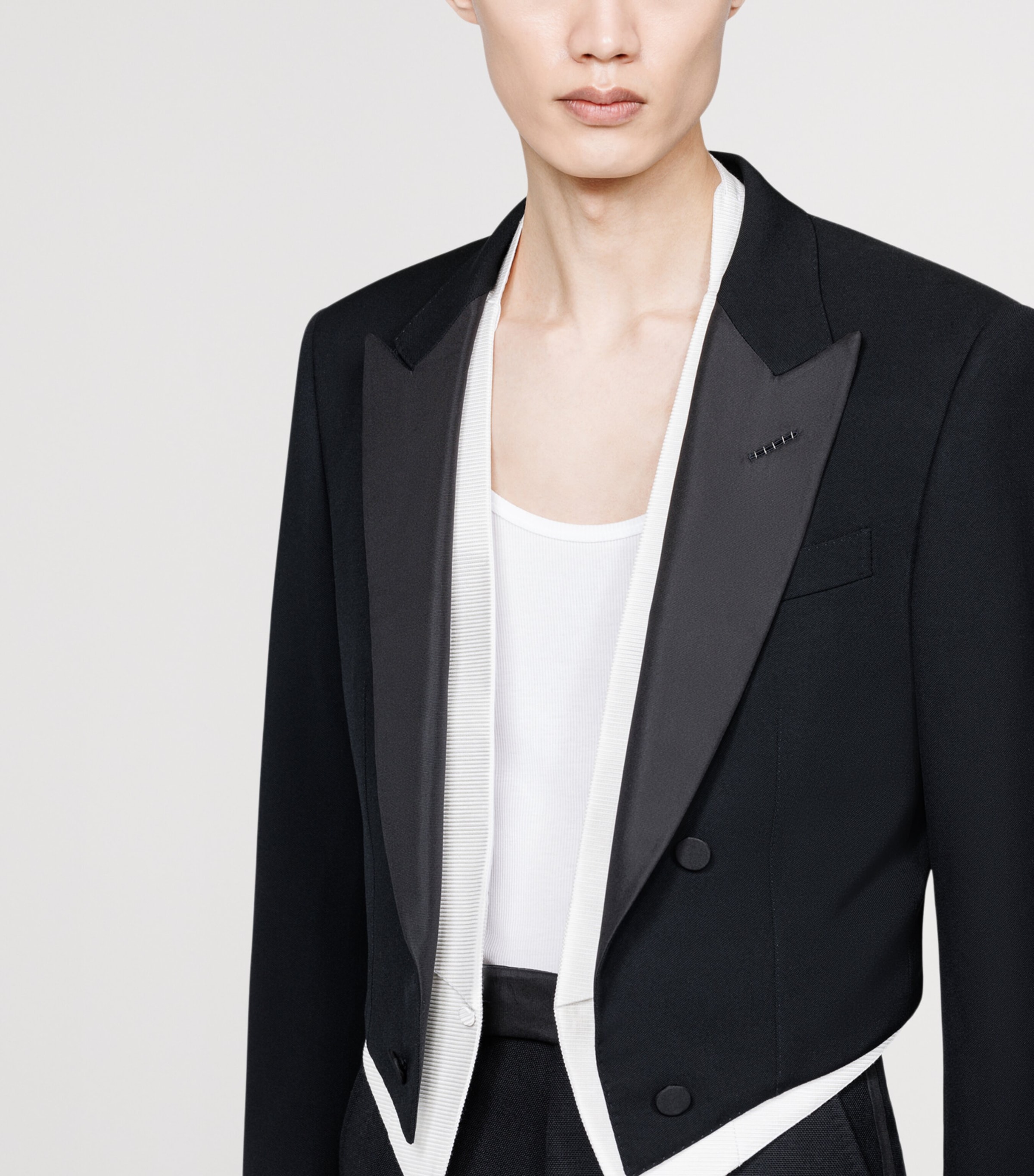 TOM FORD Mens Virgin-Wool Cropped Evening Jacket Naa Image 5