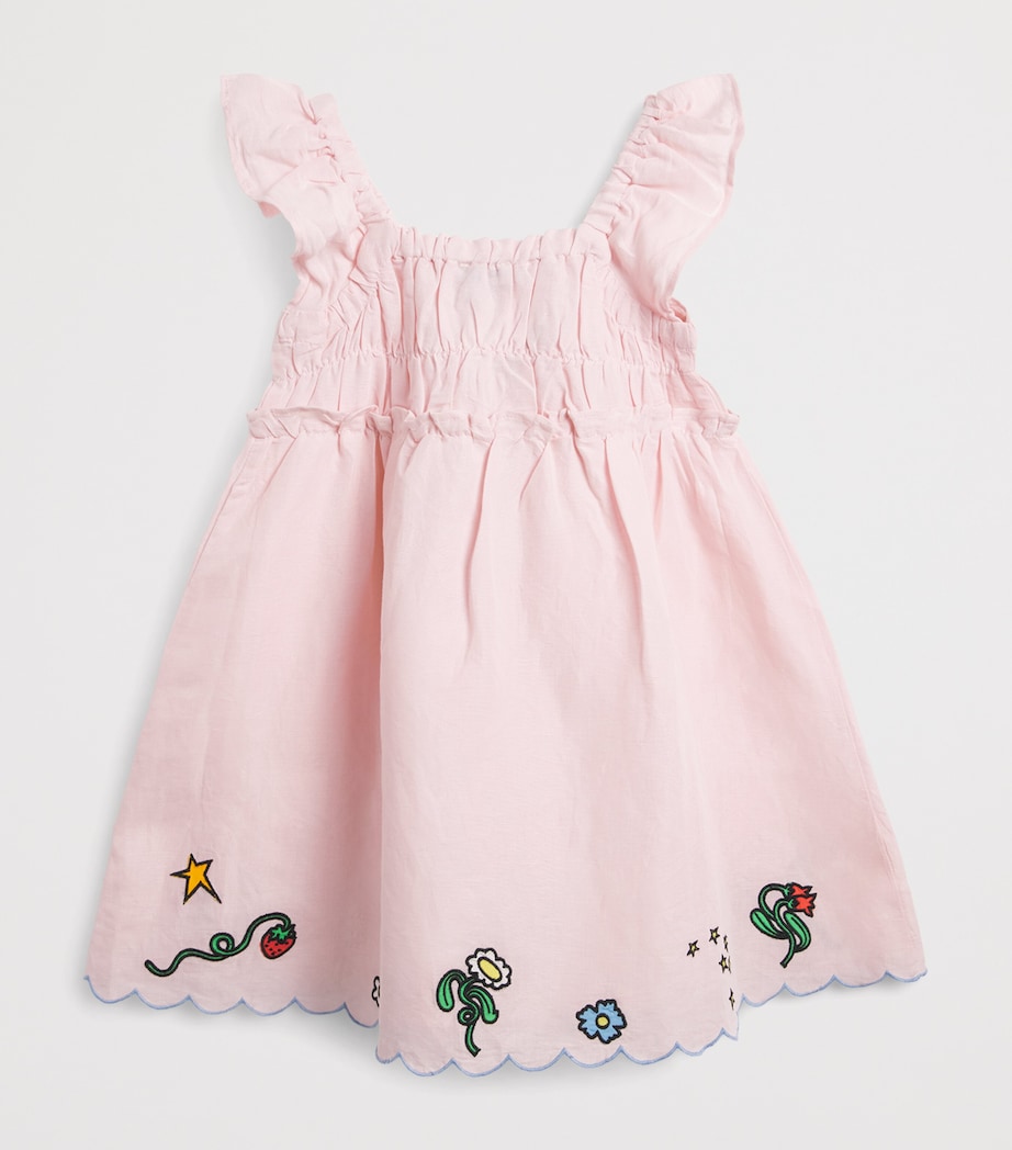 Linen-Organic Cotton Embroidered Dress (3-15 Years) 51RROSA Image 2