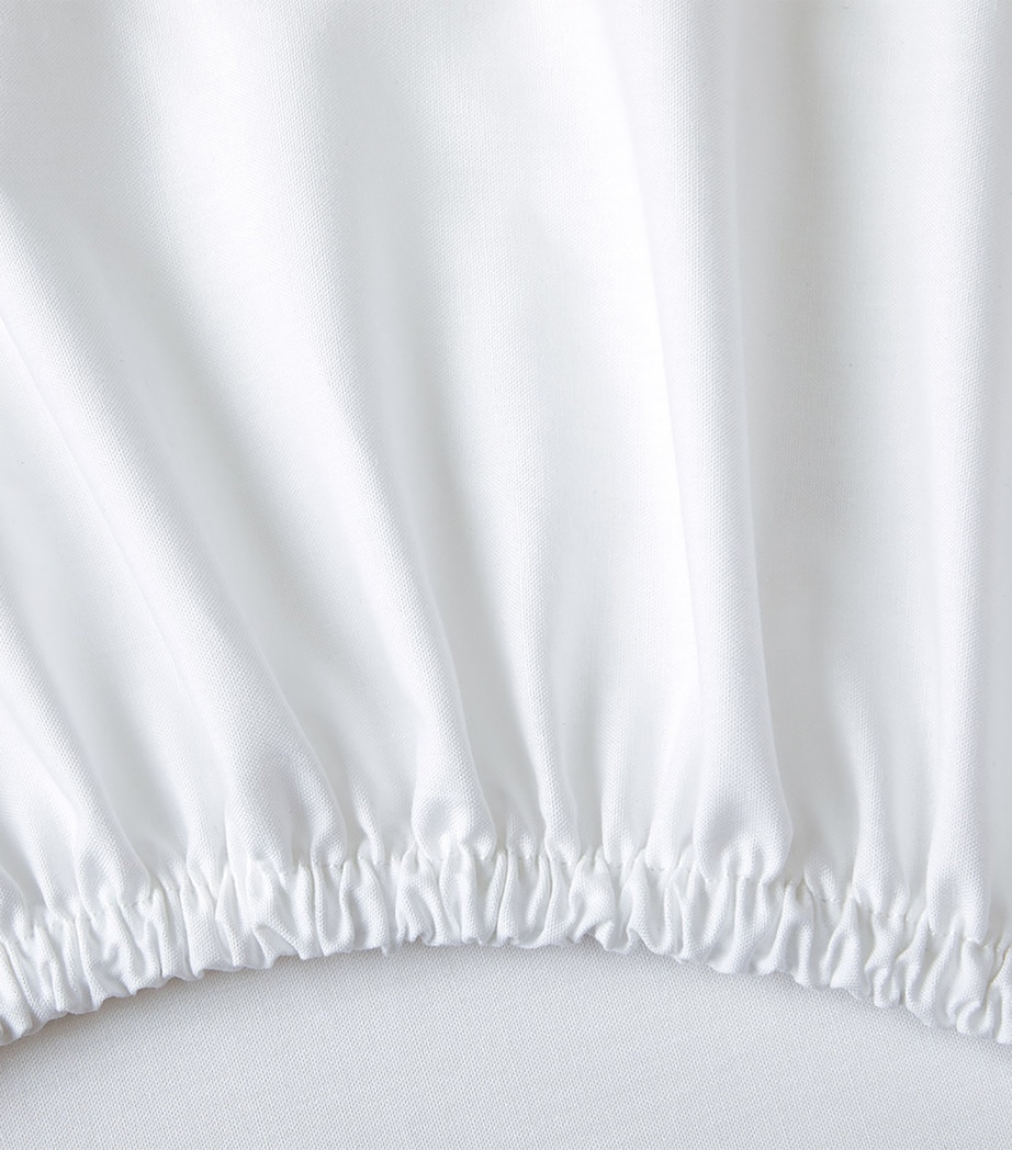 Cotton Double Fitted Sheet WHITE Image 3