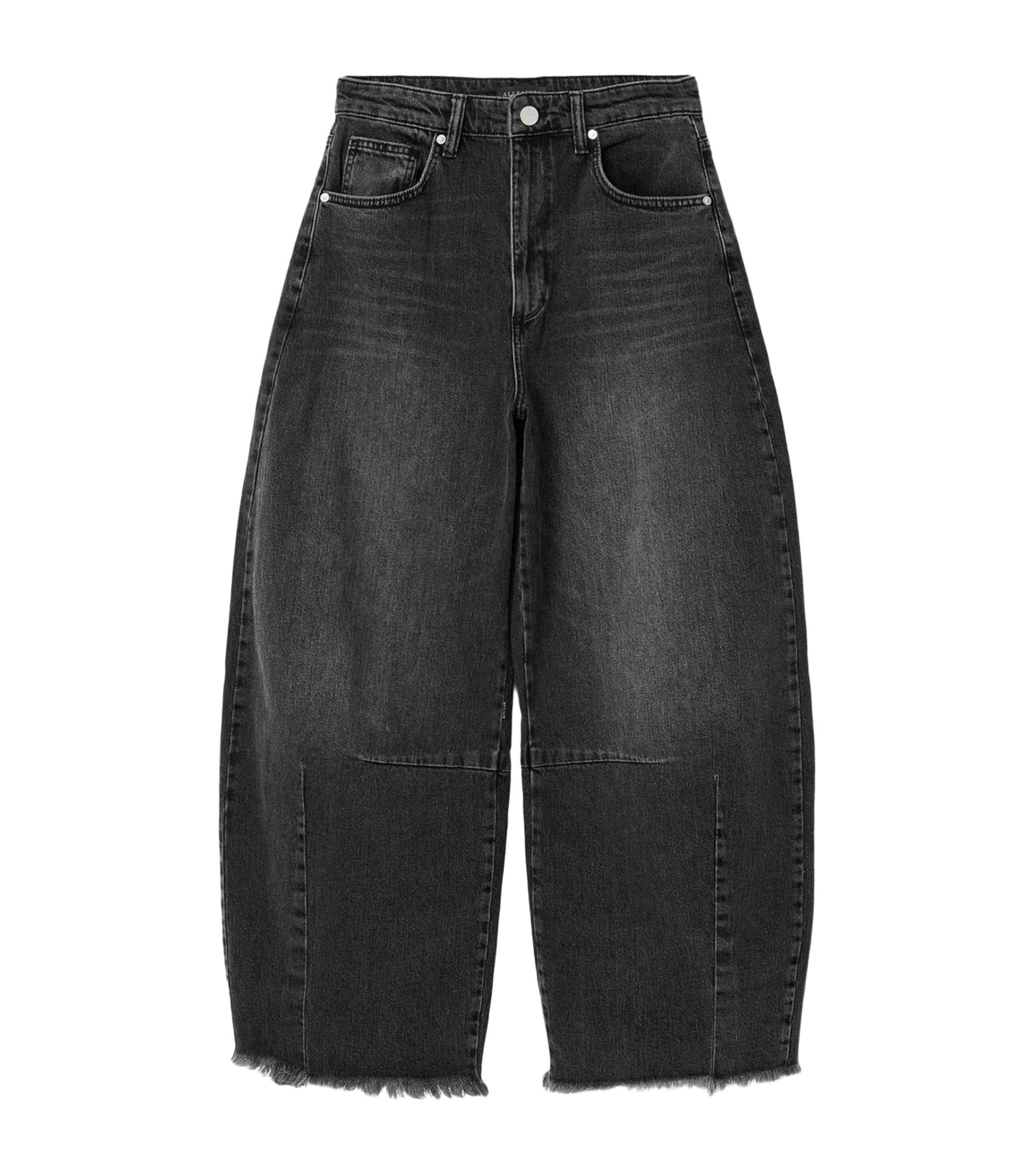 AllSaints Womens Payton Crop Jeans Washed Black Image 1