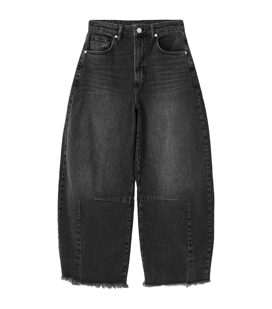 AllSaints Womens Payton Crop Jeans Washed Black Image 1