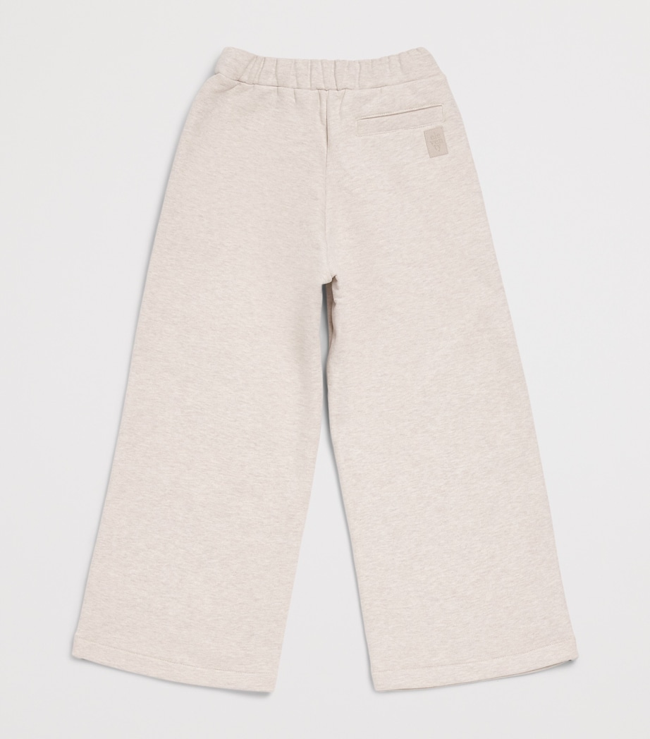 Eleventy Kids Cotton-Cashmere Drawstring Sweatpants (2-16 Years) Med Beige/charcoal Image 2