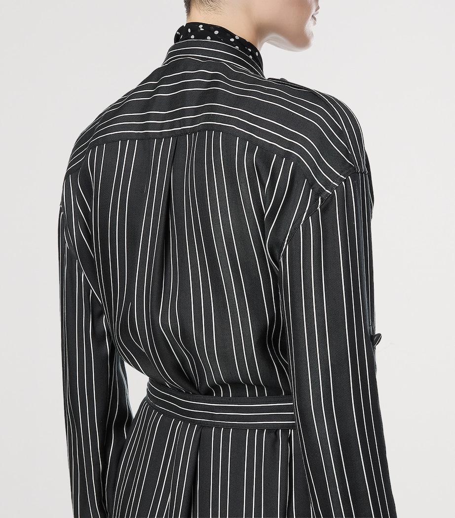 TOM FORD Womens Silk Stripe Maxi Shirt Dress Nwa Image 4