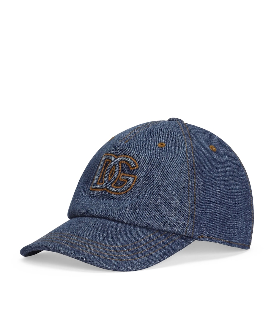 Dolce&Gabbana Kids Denim Logo Cap Combined Colou Image 1