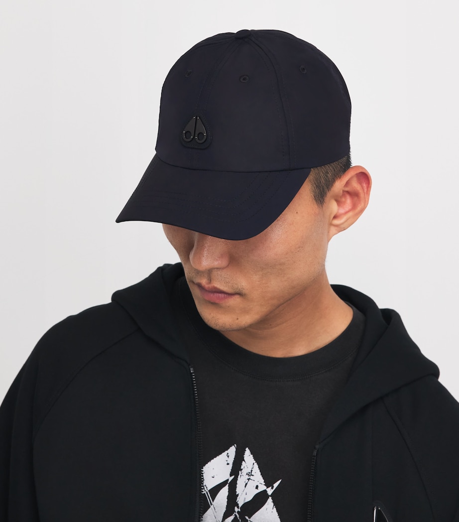 Moose Knuckles Cotton Logo Baseball Cap Black Image 2