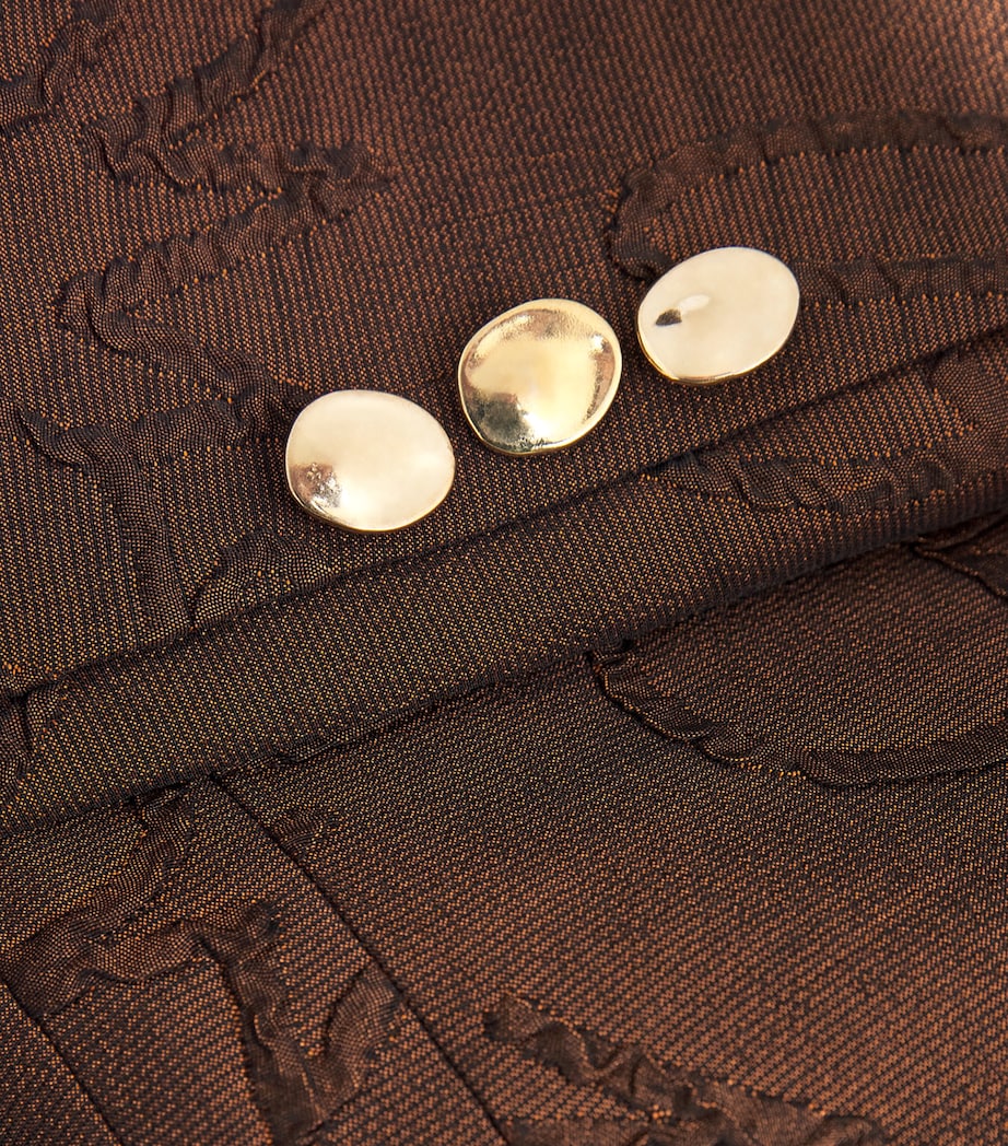 Christie Brown Brown Appliqué Button-Up Blazer | Harrods UK