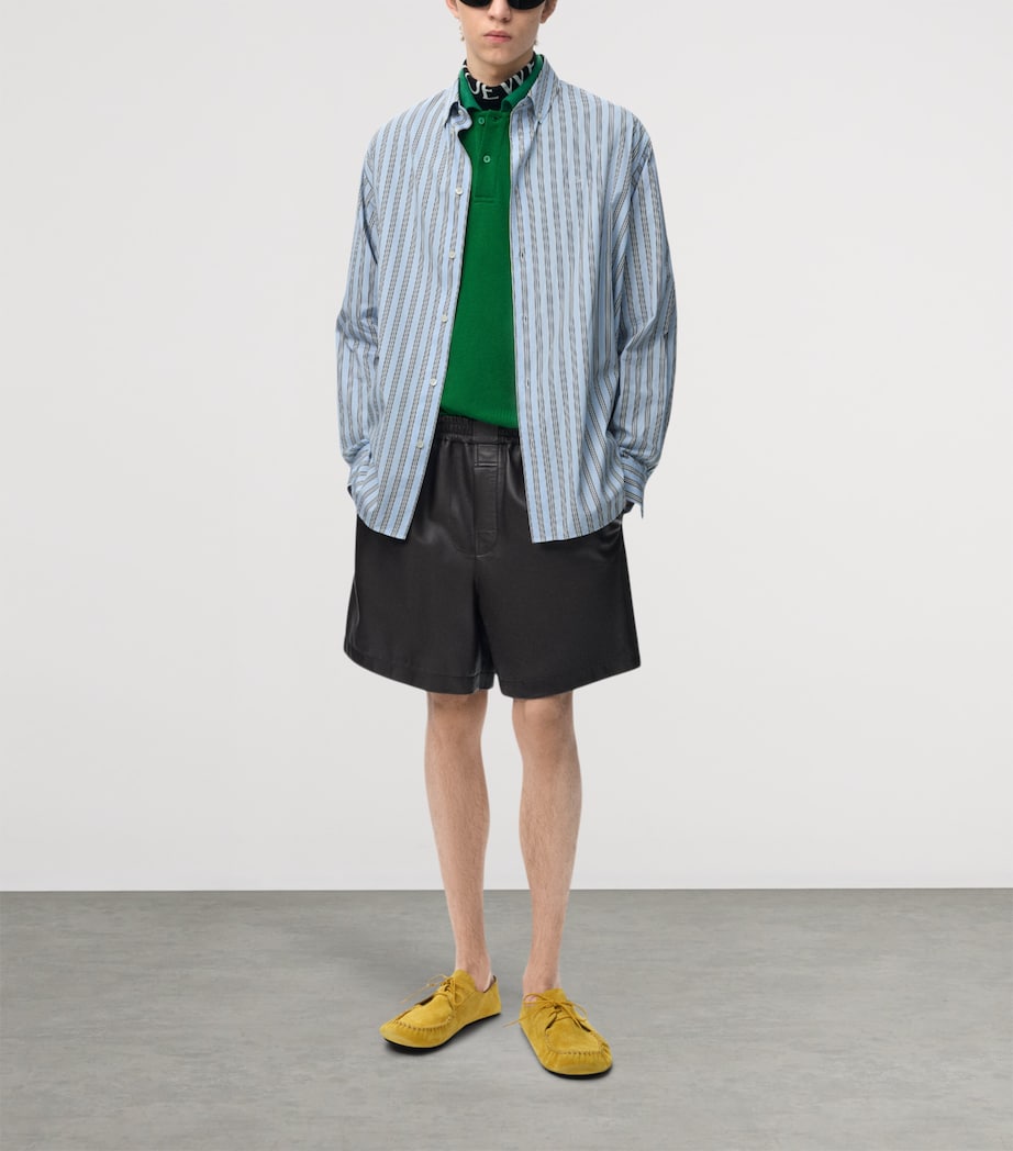 LOEWE Mens Stripe Anagram Shirt Blue/white Image 2