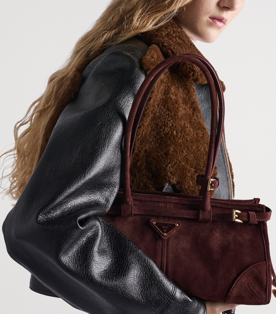 Medium Suede Bonnie Shoulder Bag F0007 Image 9