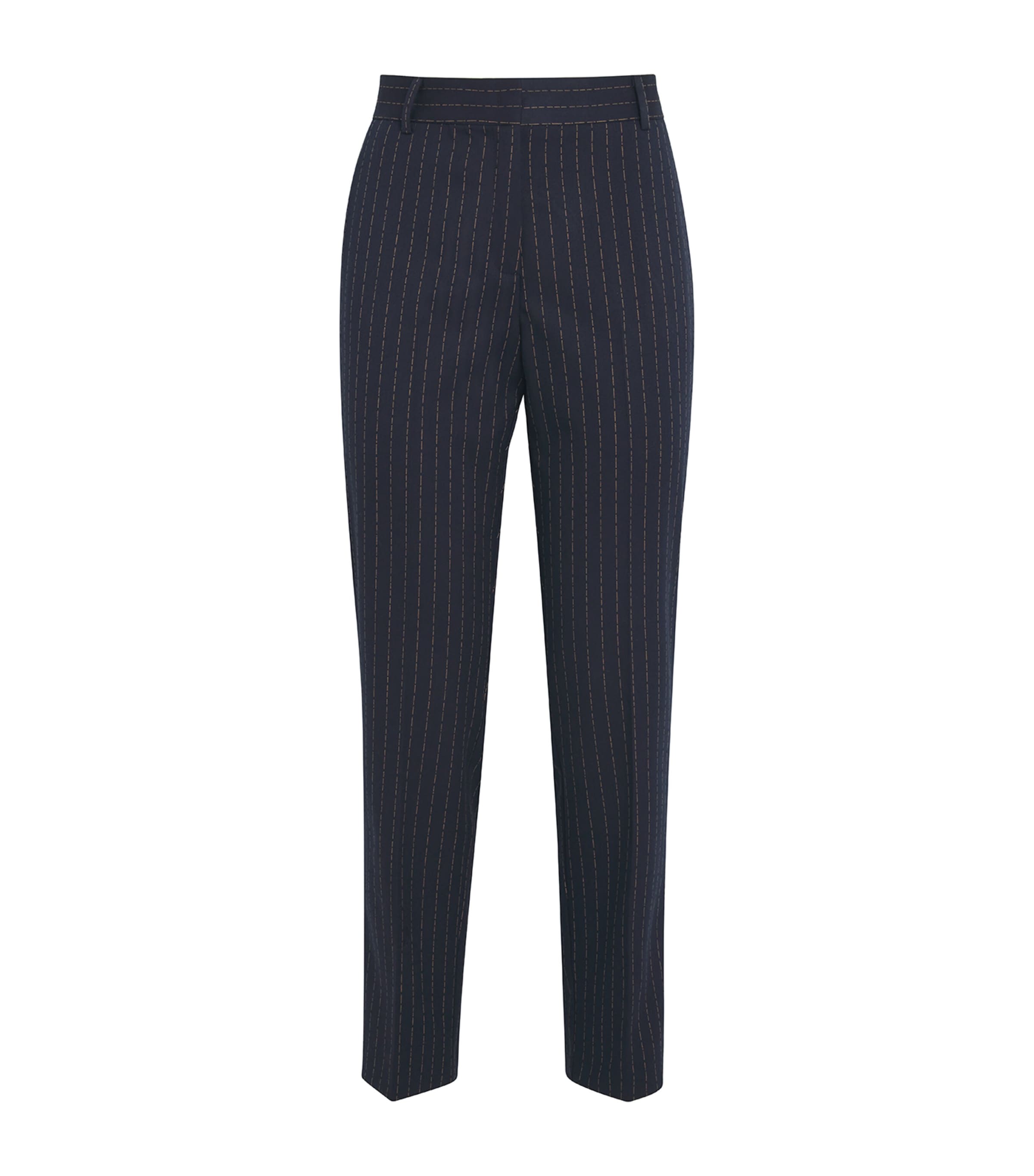 Max & Co Canvas Flared Trousers In Blue