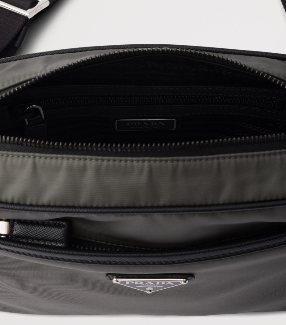 Re-Nylon Saffiano leather-Trim Shoulder Bag F0414 Image 4