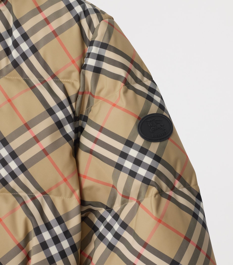 Quilted Check Puffer Jacket SAND IP CHECK Image 5