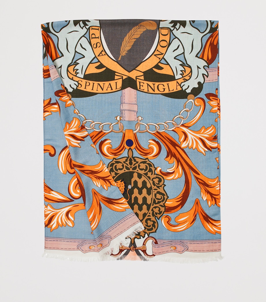 Merino Wool Scarf ORANGE Image 2