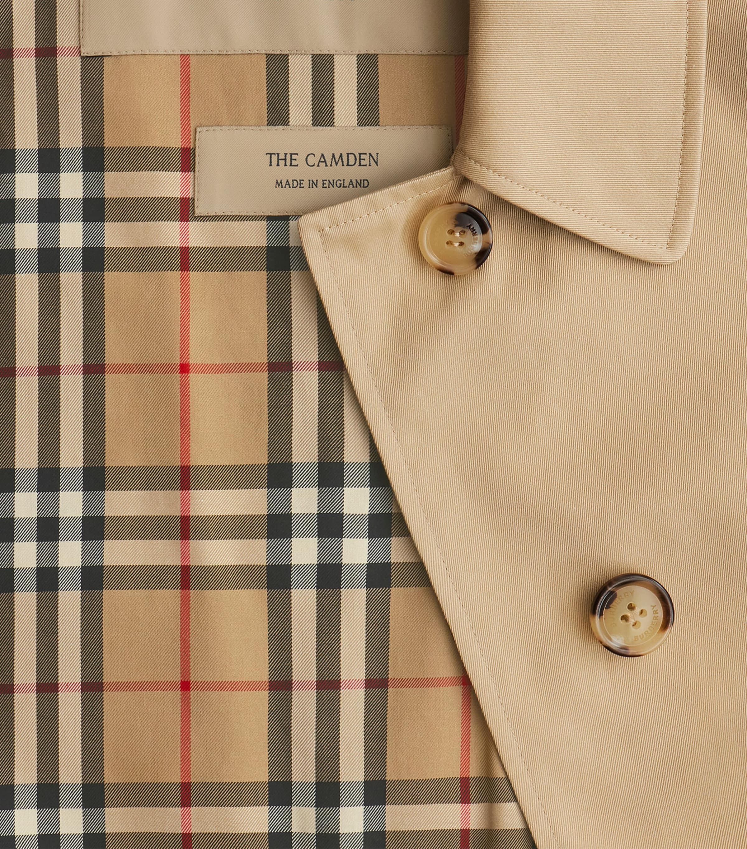 Gabardine Mid-Length Camden Heritage Car Coat HONEY Image 6