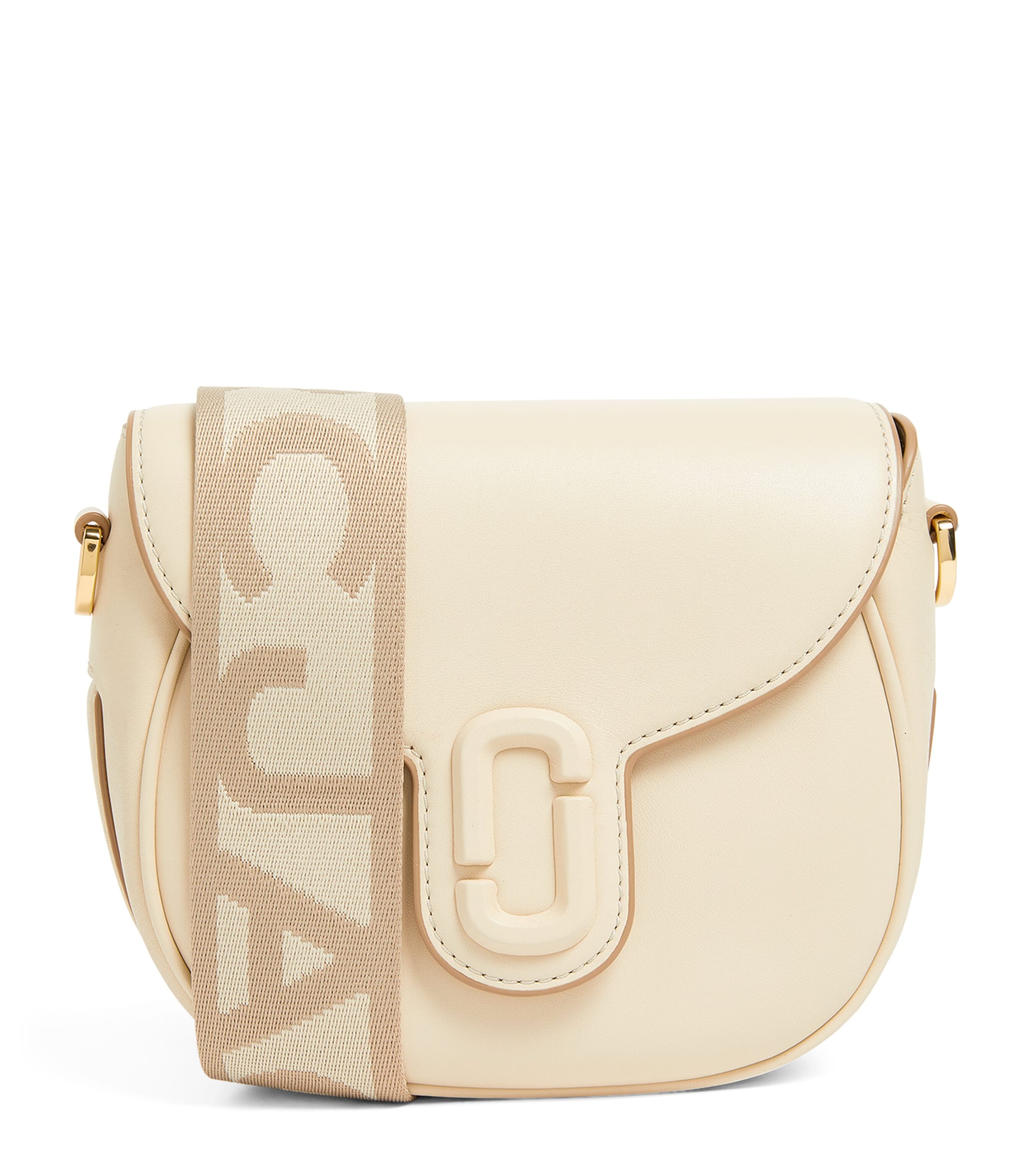 Marc Jacobs The  Small Leather J Marc Saddle Bag In White