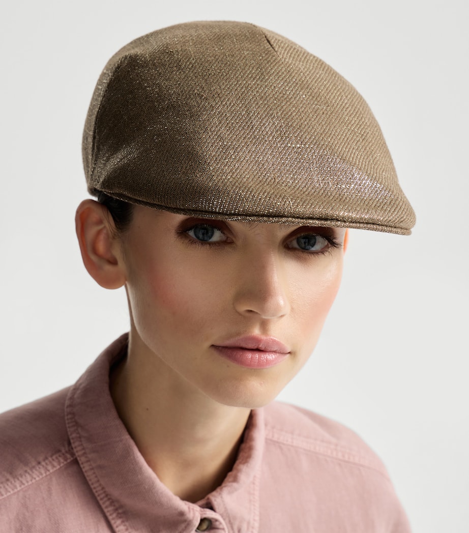 Linen Flat Cap C7084 Image 2
