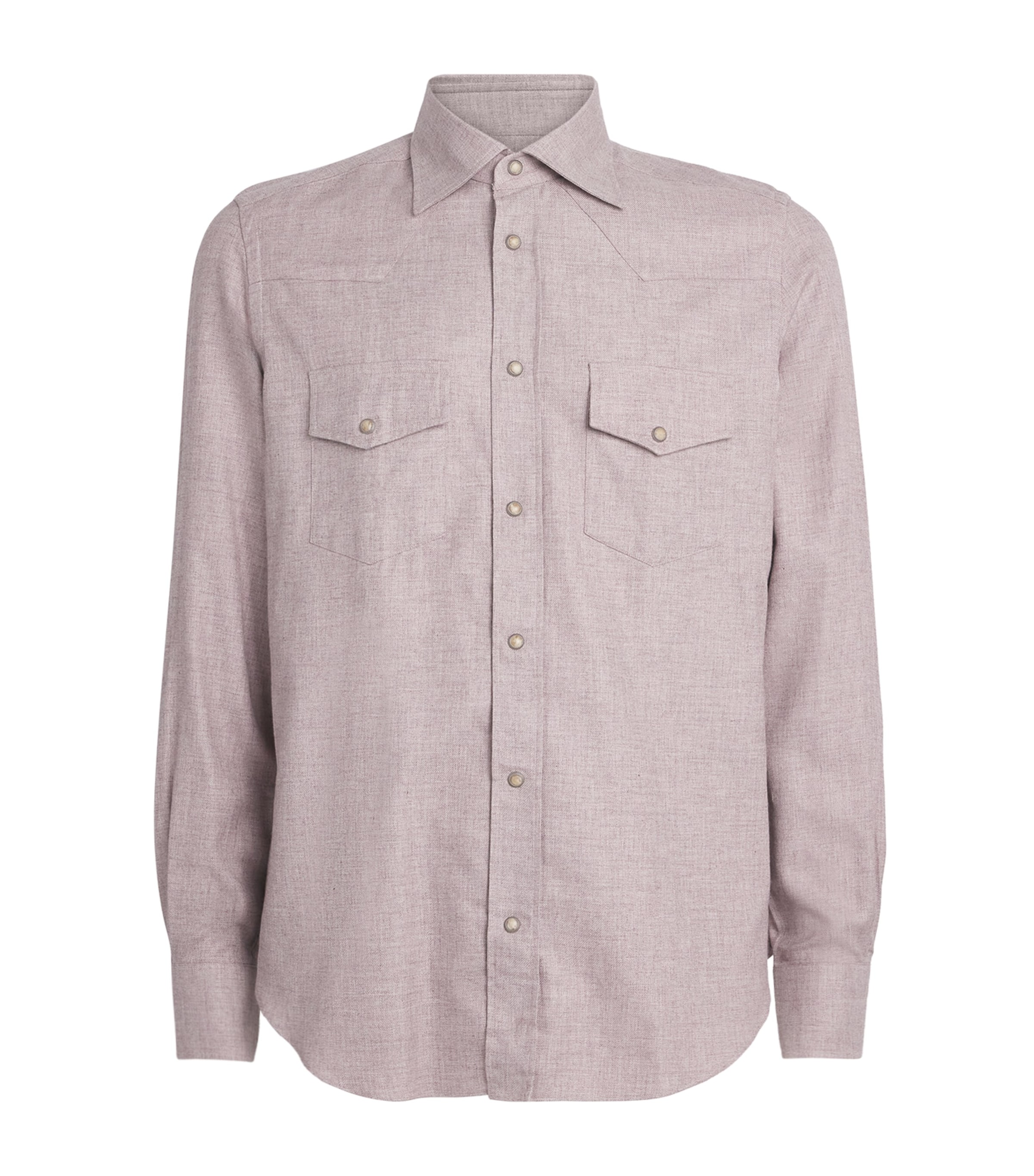 Cotton-Cashmere Texas Overshirt MIRTILLO Image 1