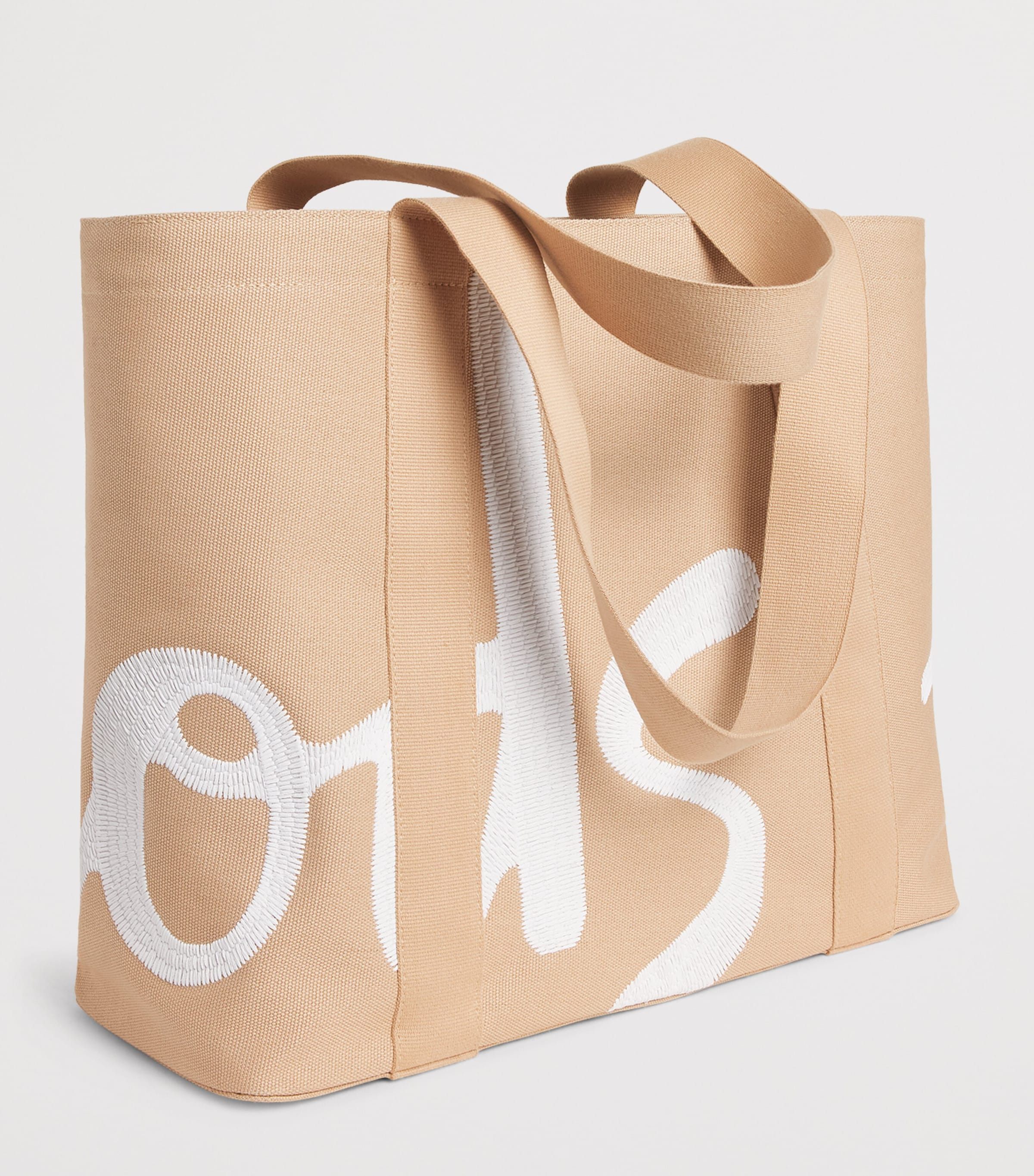 Harrods Medium Logo Tote Bag Neutral Image 3