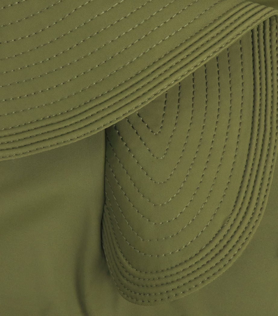 One-Shoulder Boleros Swimsuit GREEN Image 5