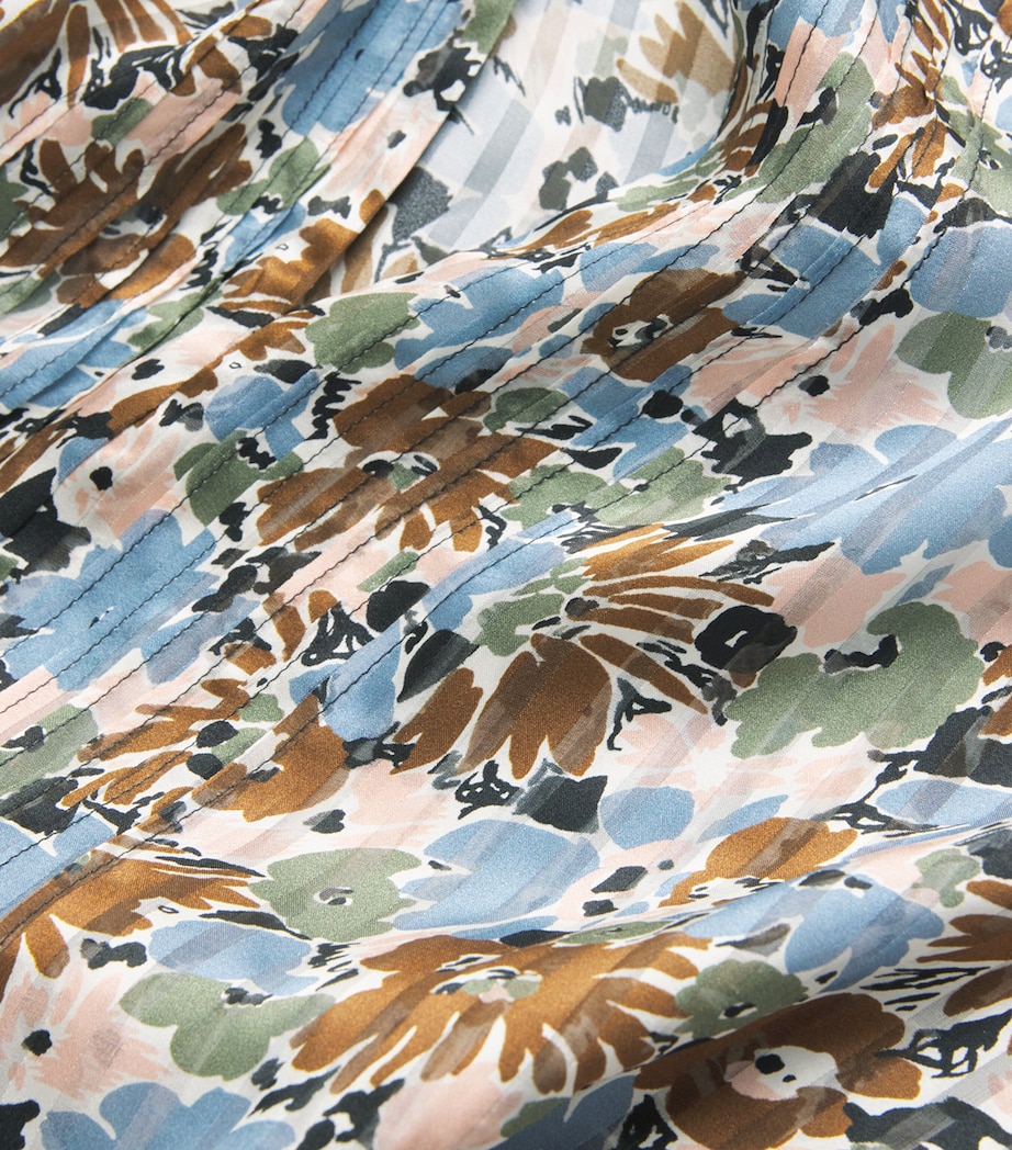 Silk Floral Linds Blouse M0211 LAKE MIST MULT Image 5