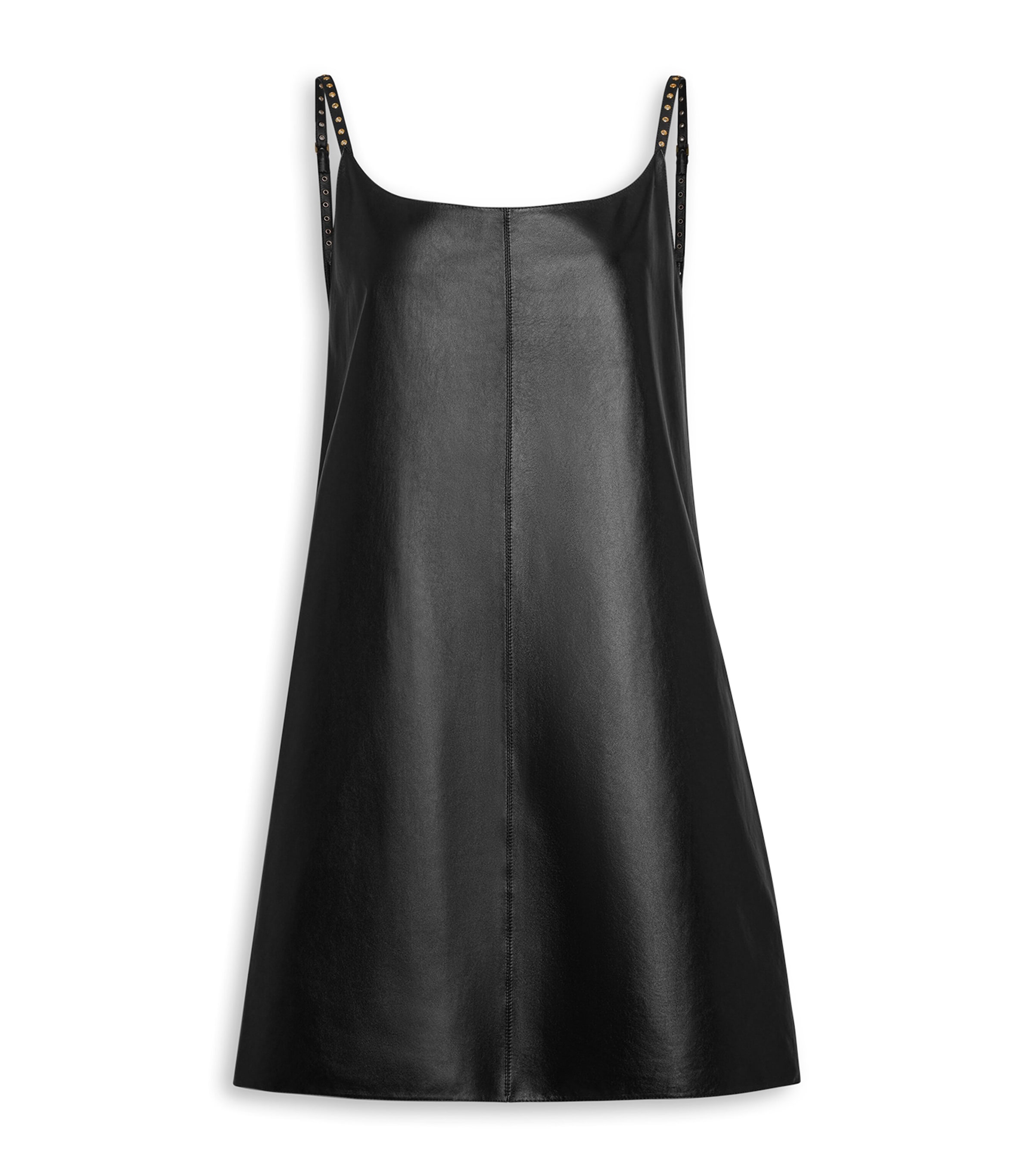 Shop Alaïa Leather Mini Dress In Black