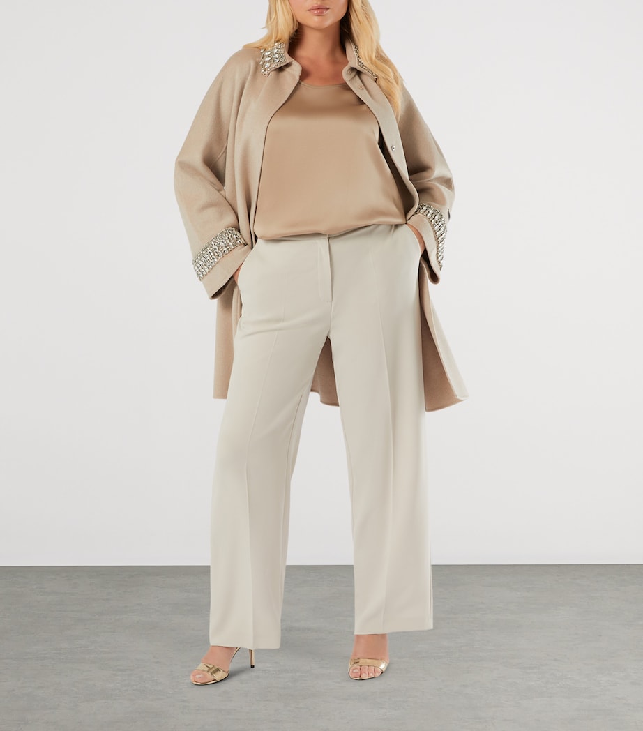 Wool Embellished-Detail Coat BEIGE Image 5