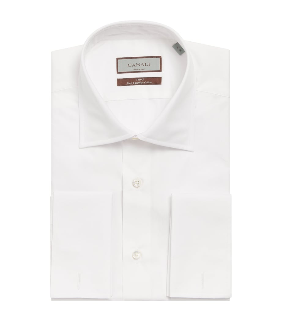 Egyptian Cotton Slim-Fit Shirt 001 WHITE Image 1