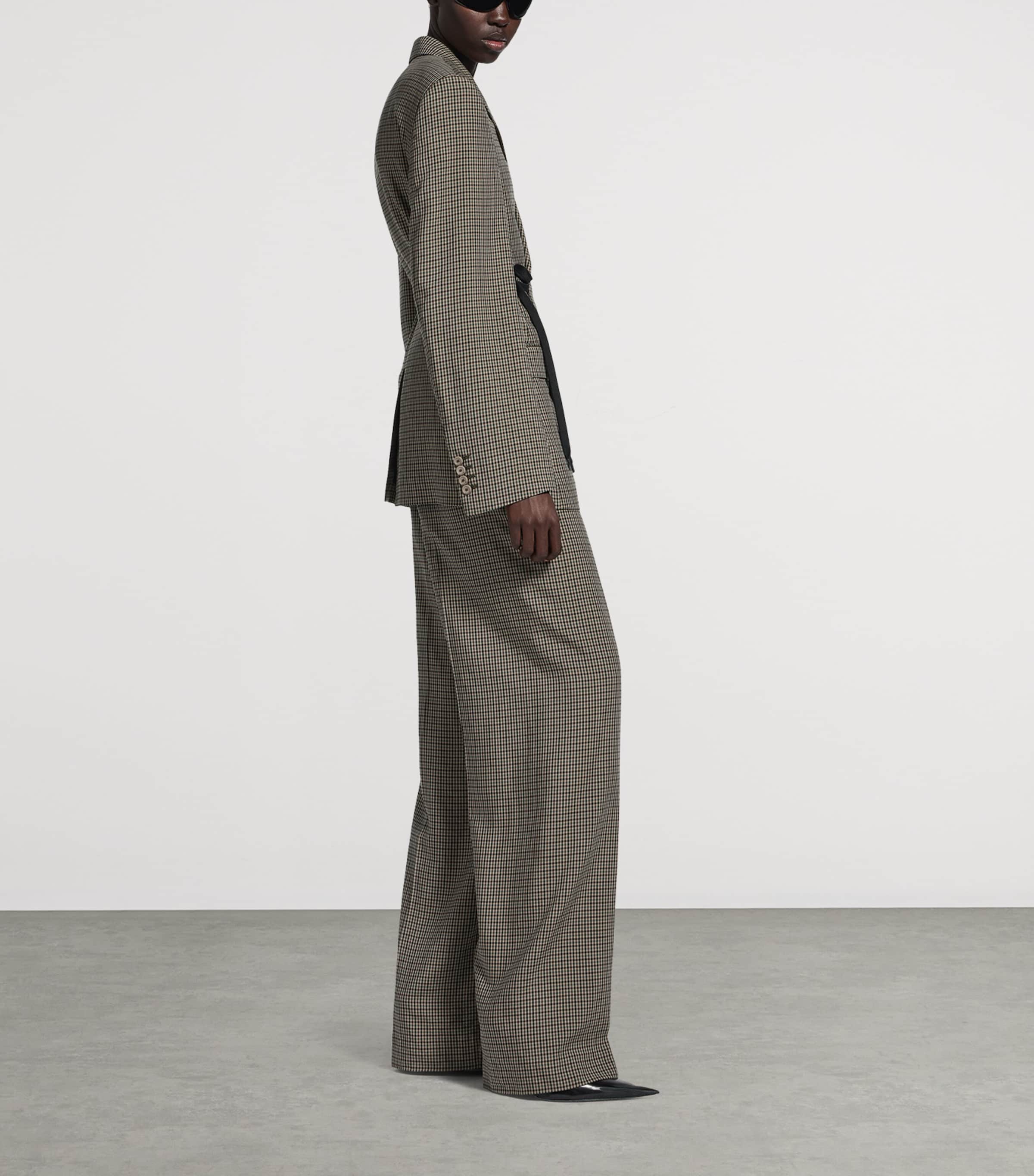 Check Wide-Leg Trousers 2866 Image 4