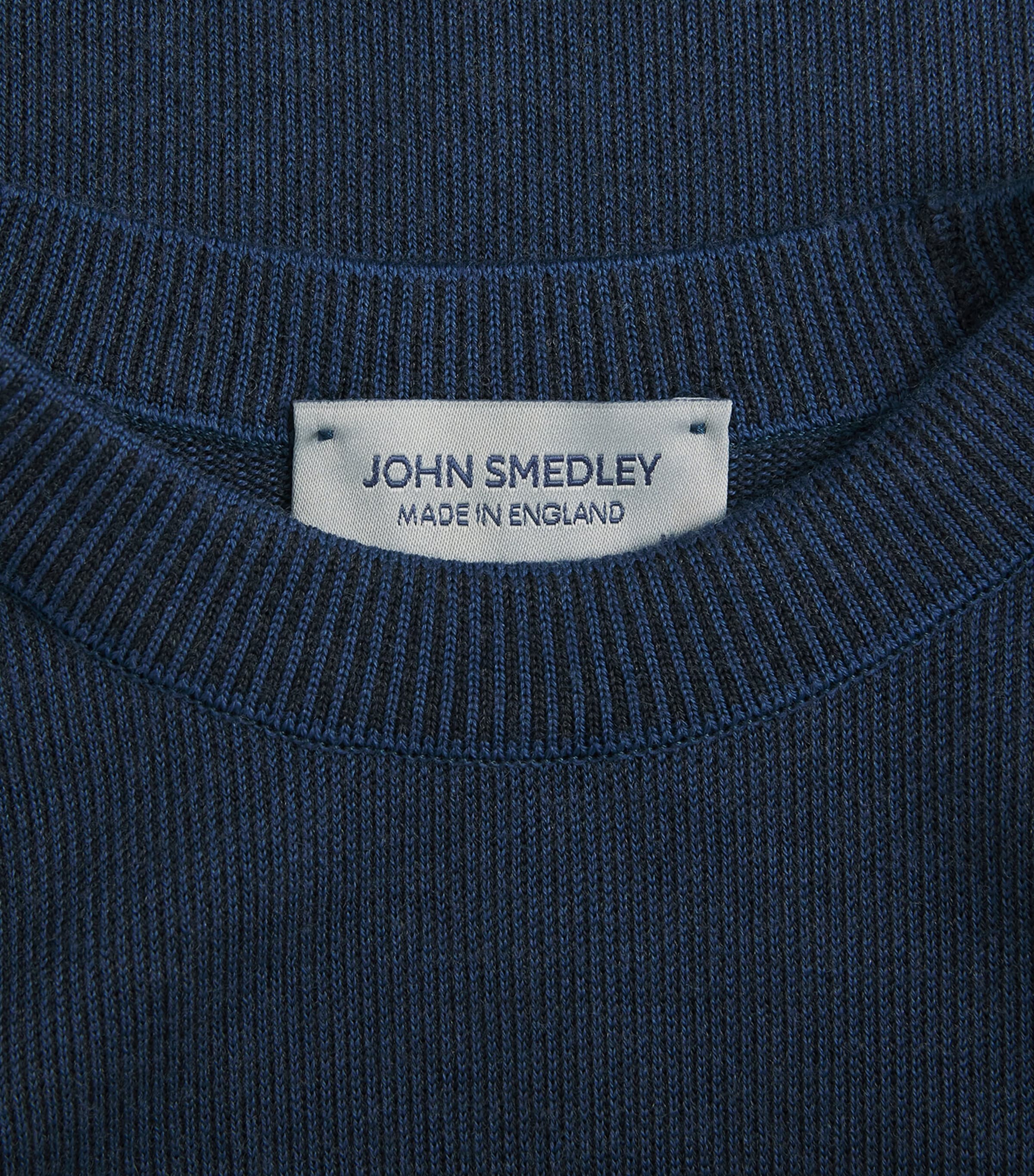 John Smedley Mens Merino Wool Roderick T-Shirt Teal Firth/hpb Image 6