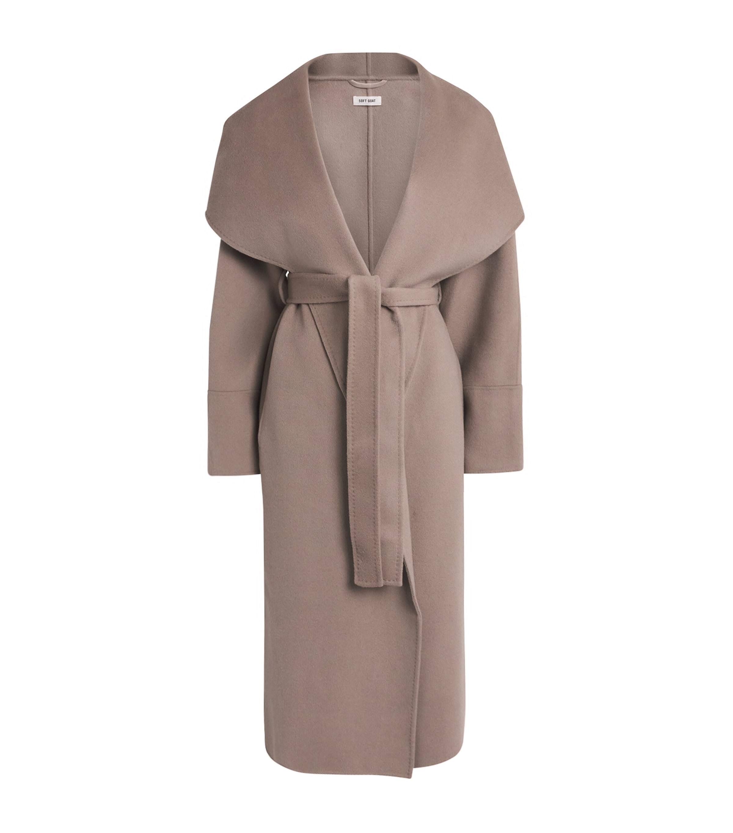 Soft Goat Beige Wool-Cashmere Long Coat | Harrods UK