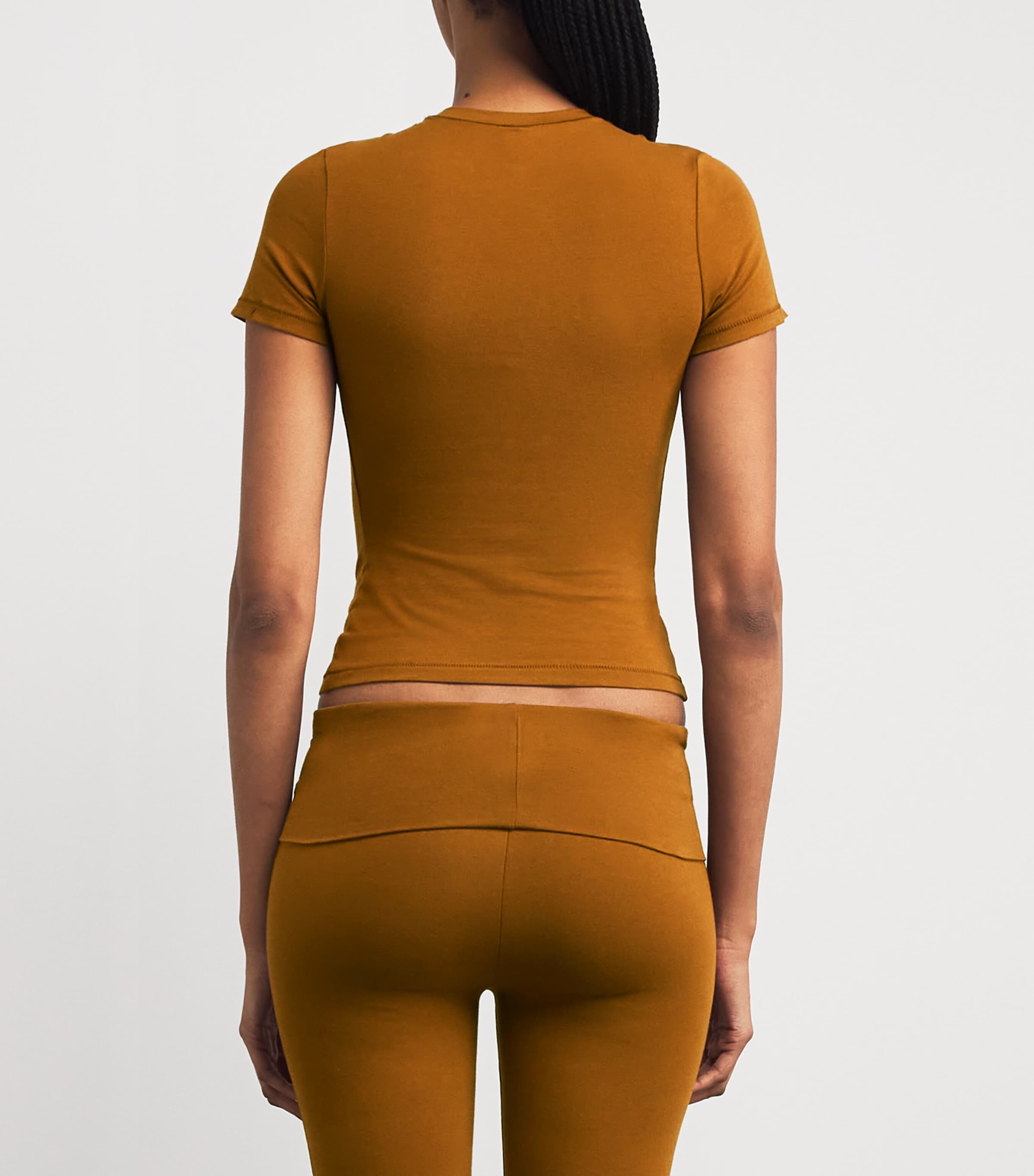 Cotton Jersey Short-Sleeve T-Shirt CHAI Image 4