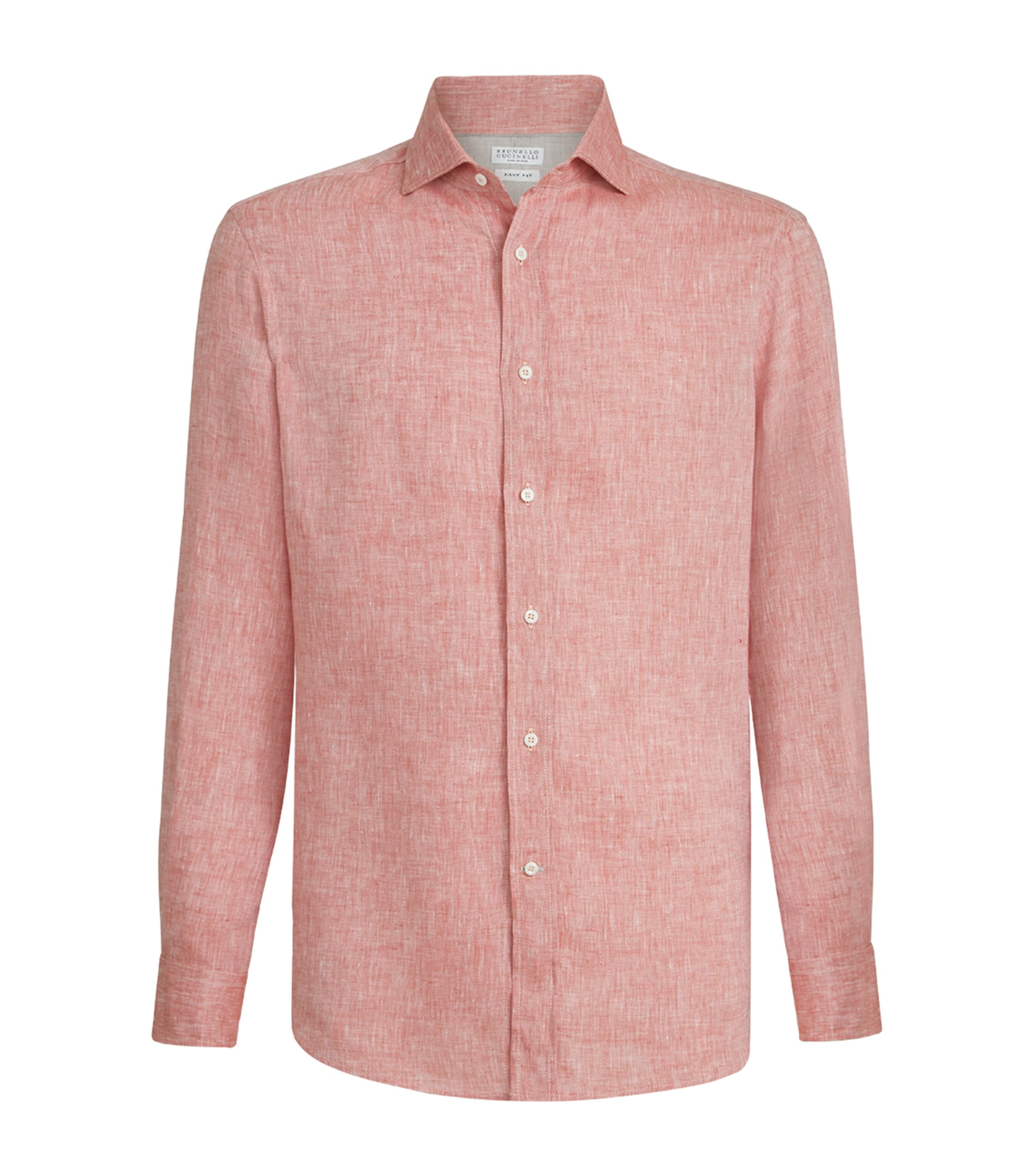Brunello Cucinelli Mens Linen Easy-Fit Shirt Image 1