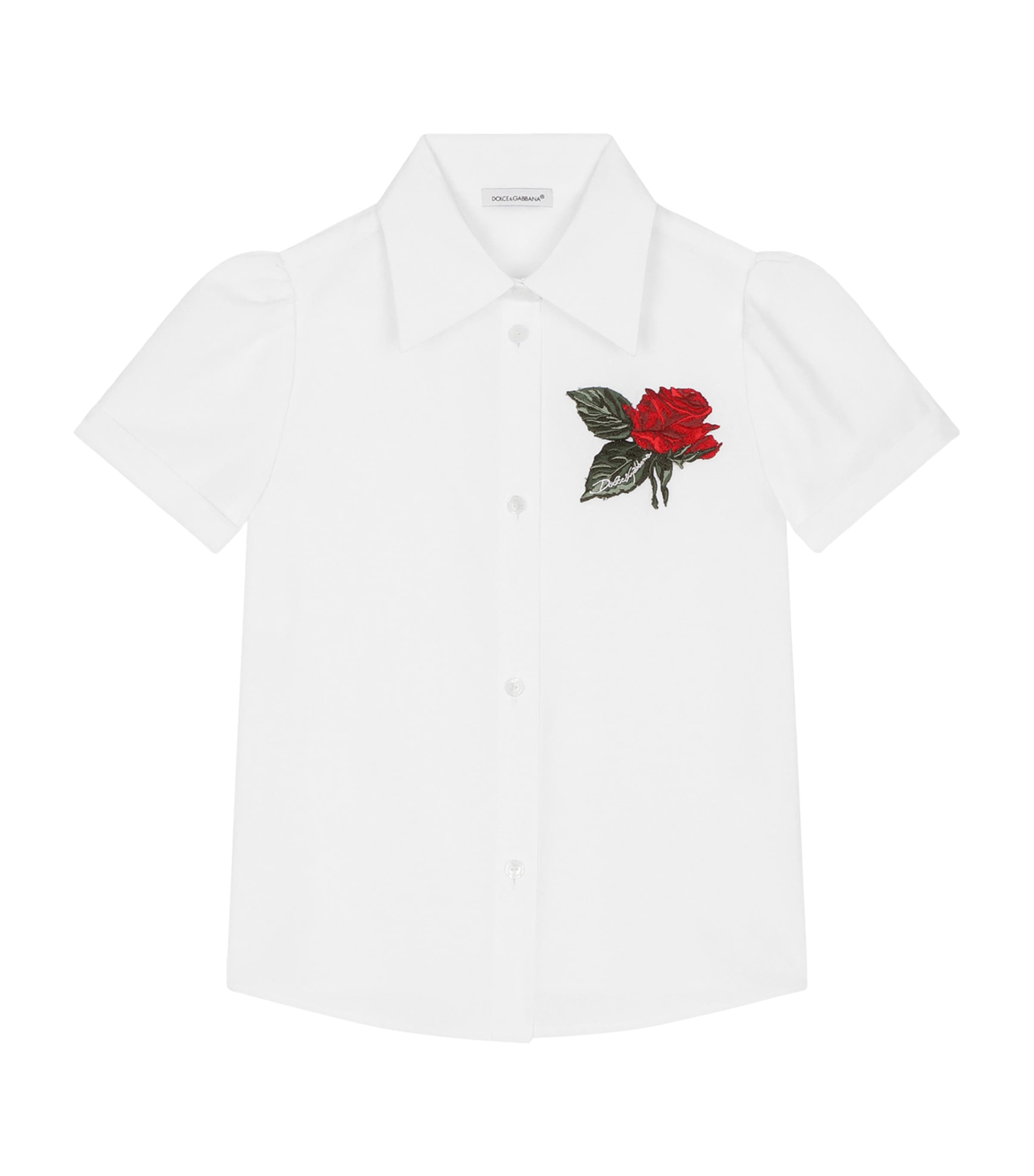 Shop Dolce & Gabbana Cotton Flower-patch Shirt